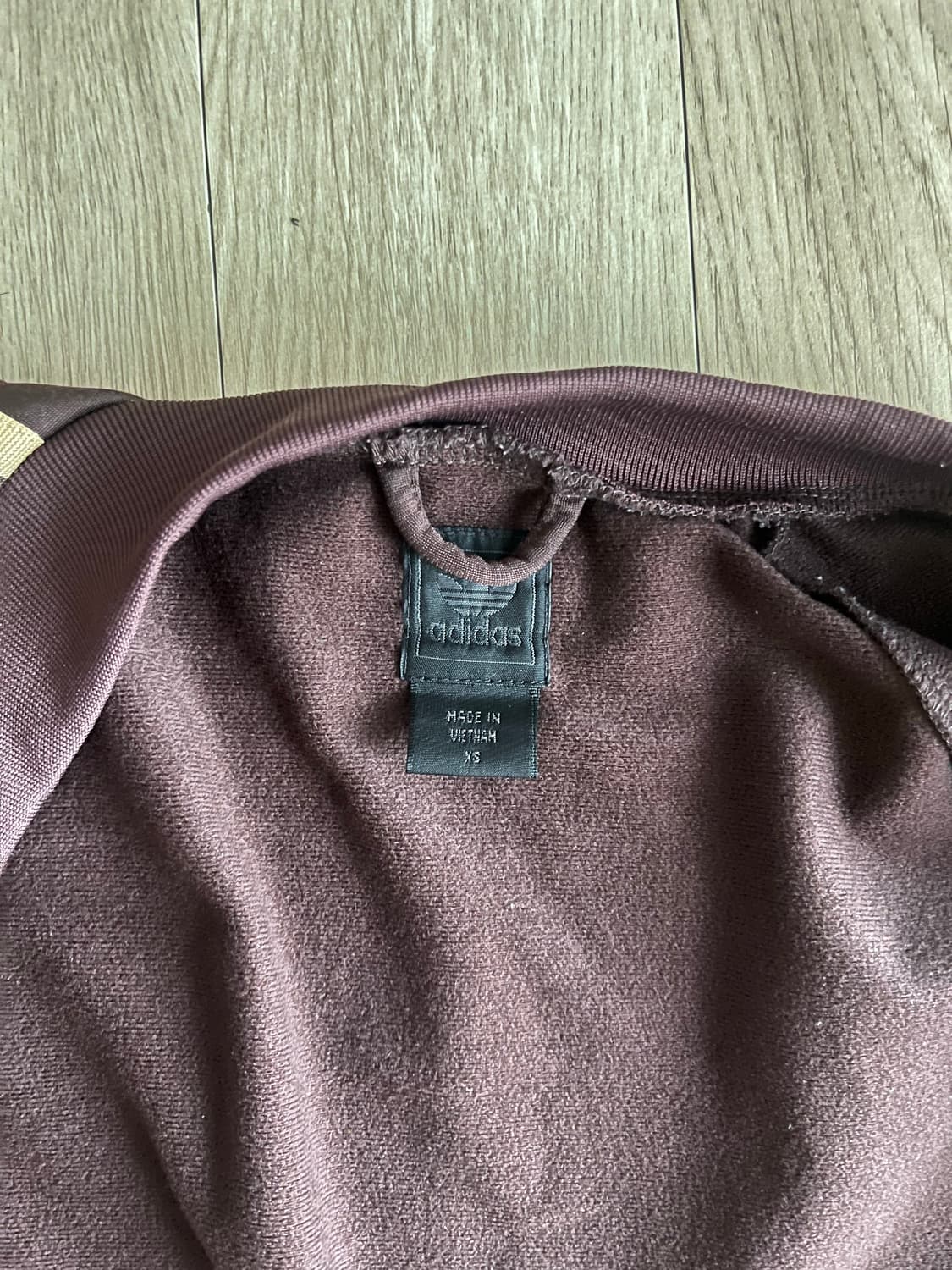 아디다스 빈티지 초코브라운 크롭 져지 xs 상품이미지4