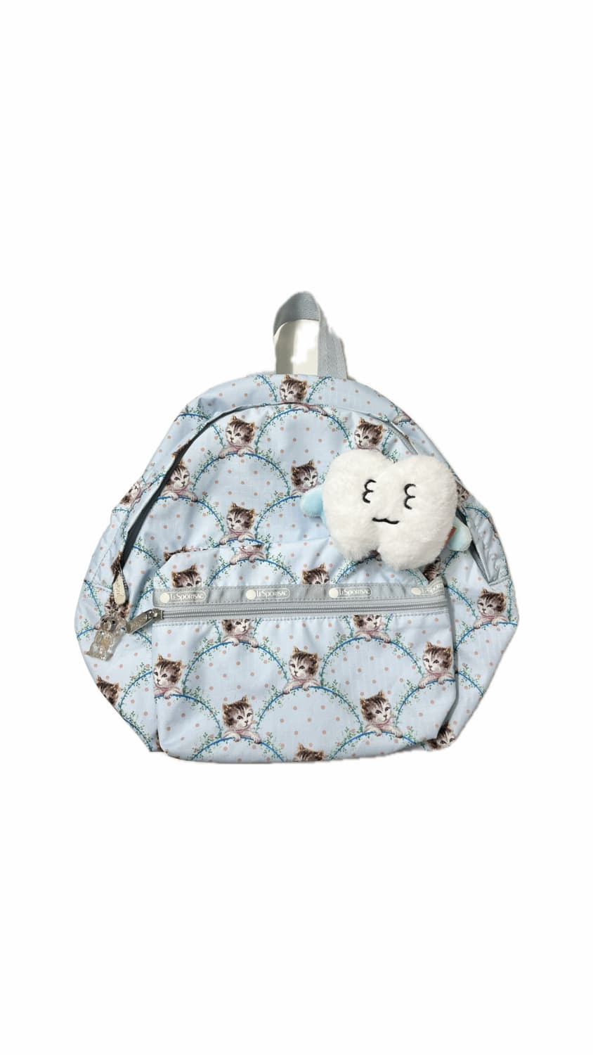 폴앤조 x 레스포삭 고양이 백팩 - 블루🌀 상품이미지1