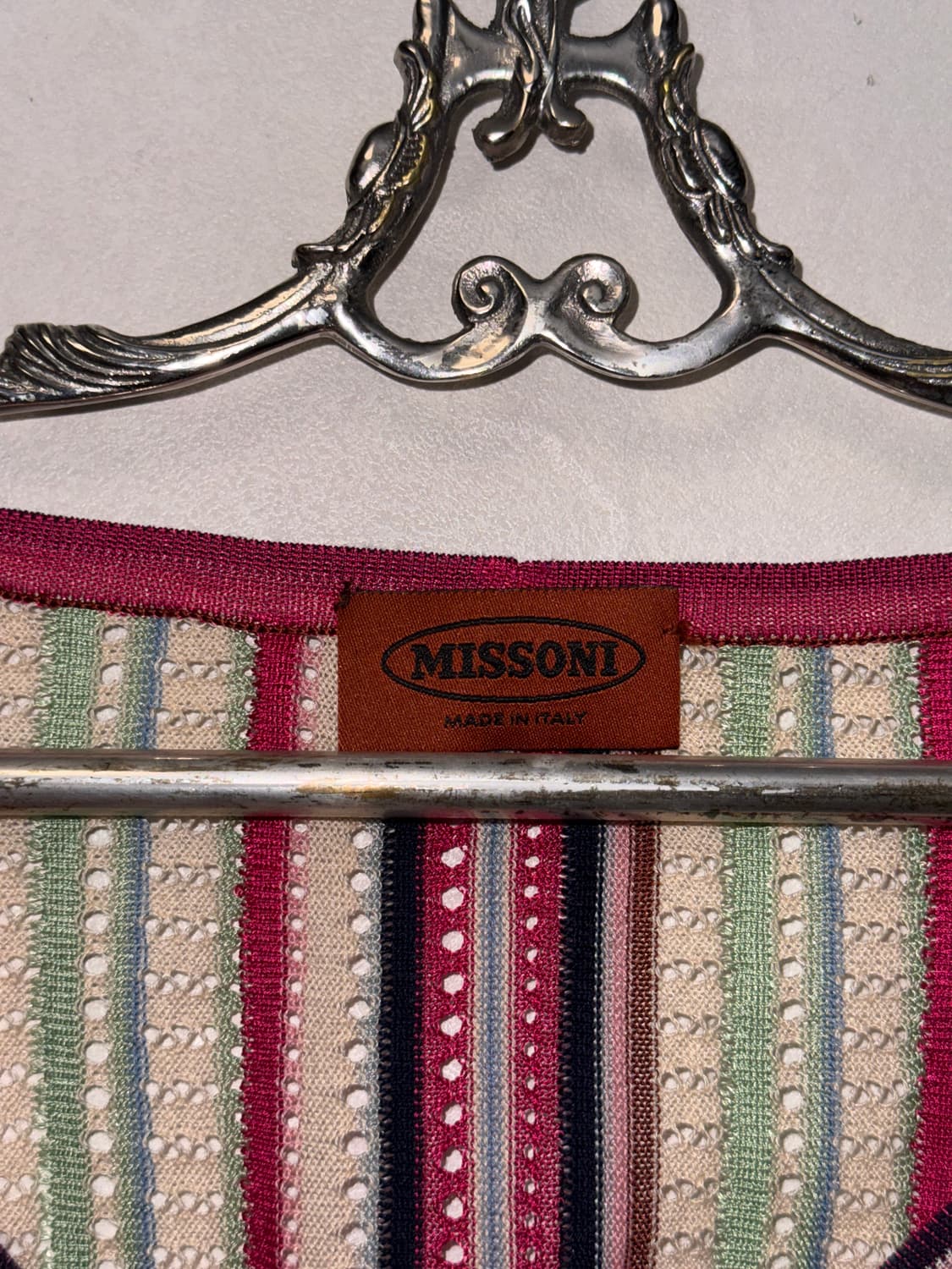 Missoni pink green offshoulder corset 니트 상품이미지7