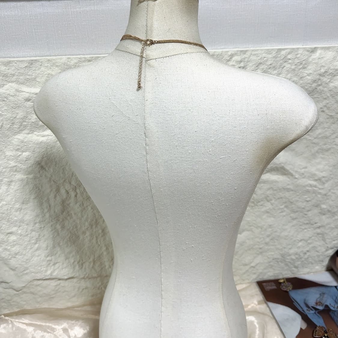 빈티지 해머링 메탈 레이어드 쿠바체인 목걸이 상품이미지3