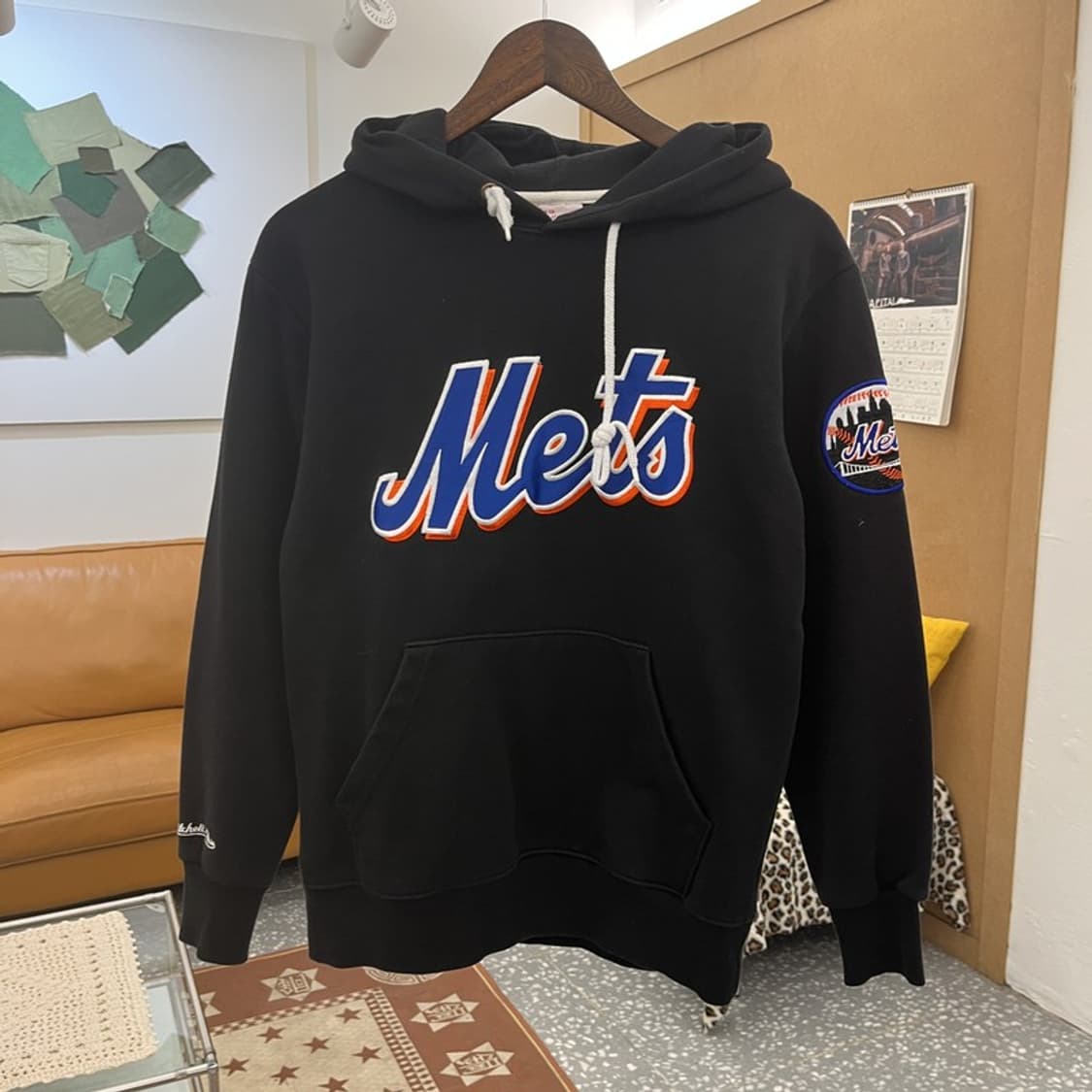 미첼엔네스 뉴욕메츠 올드스쿨 키치 로고 후드티 90 C10421 상품이미지3