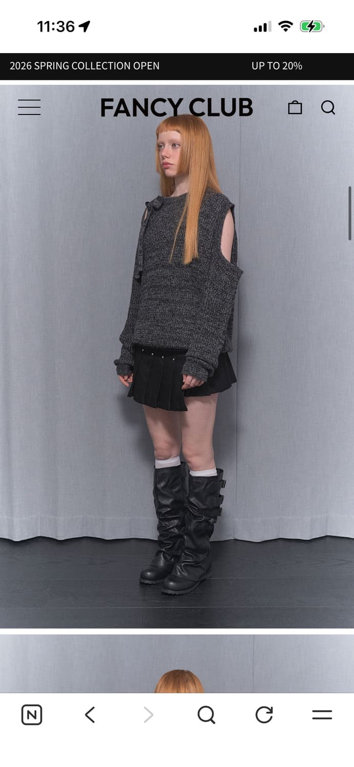 팬시클럽 PLEATS LAYERED WRAP SKIRT (BLACK) 상품이미지4