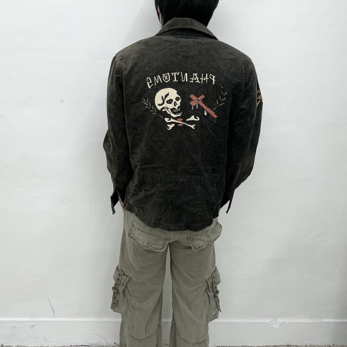 Skull embroidery vintage coduroy jacket 상품이미지2