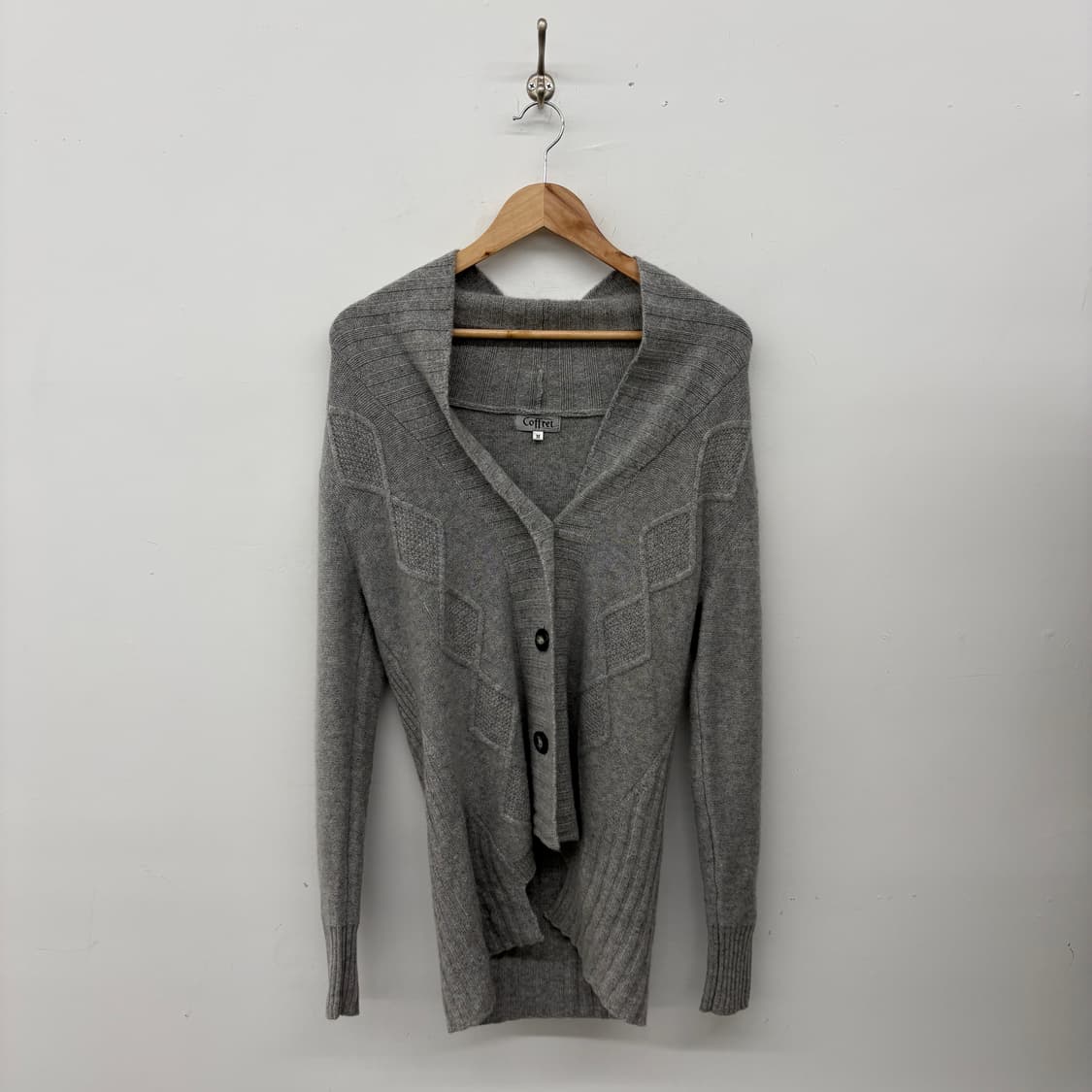 Coffret 회색 캐시미어 니트 가디건 여성 M 상품이미지1