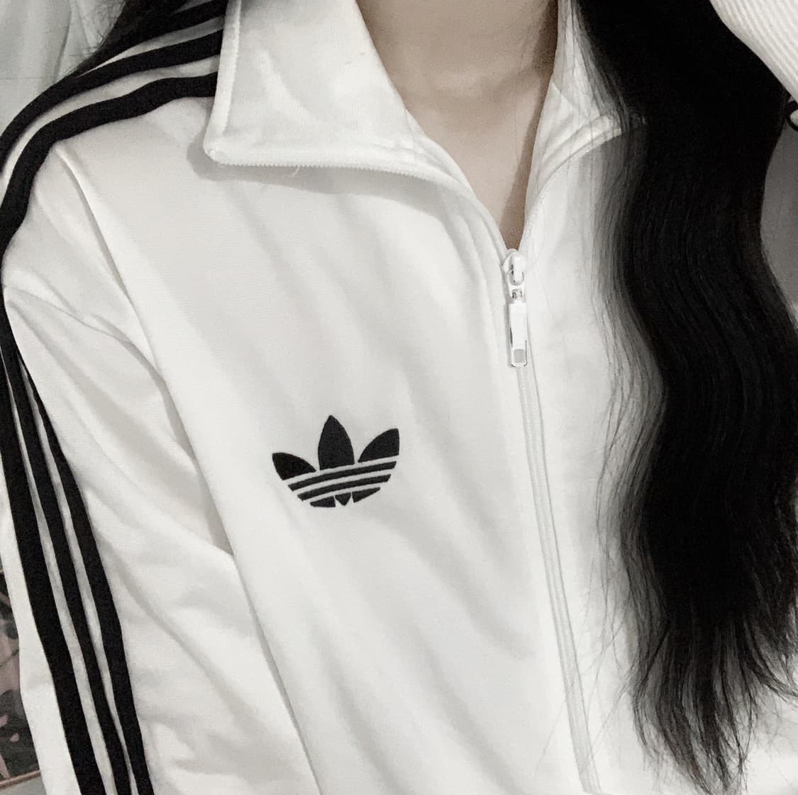 아디다스 파이어버드 구파 흰검 화이트 져지 집업 트랙탑 상품이미지1