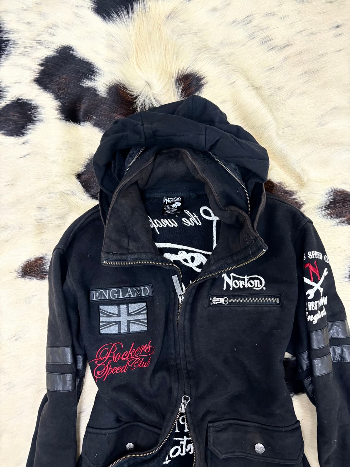 [Norton]Biker Print Bono-Hoodie 2-way Zi 상품이미지6