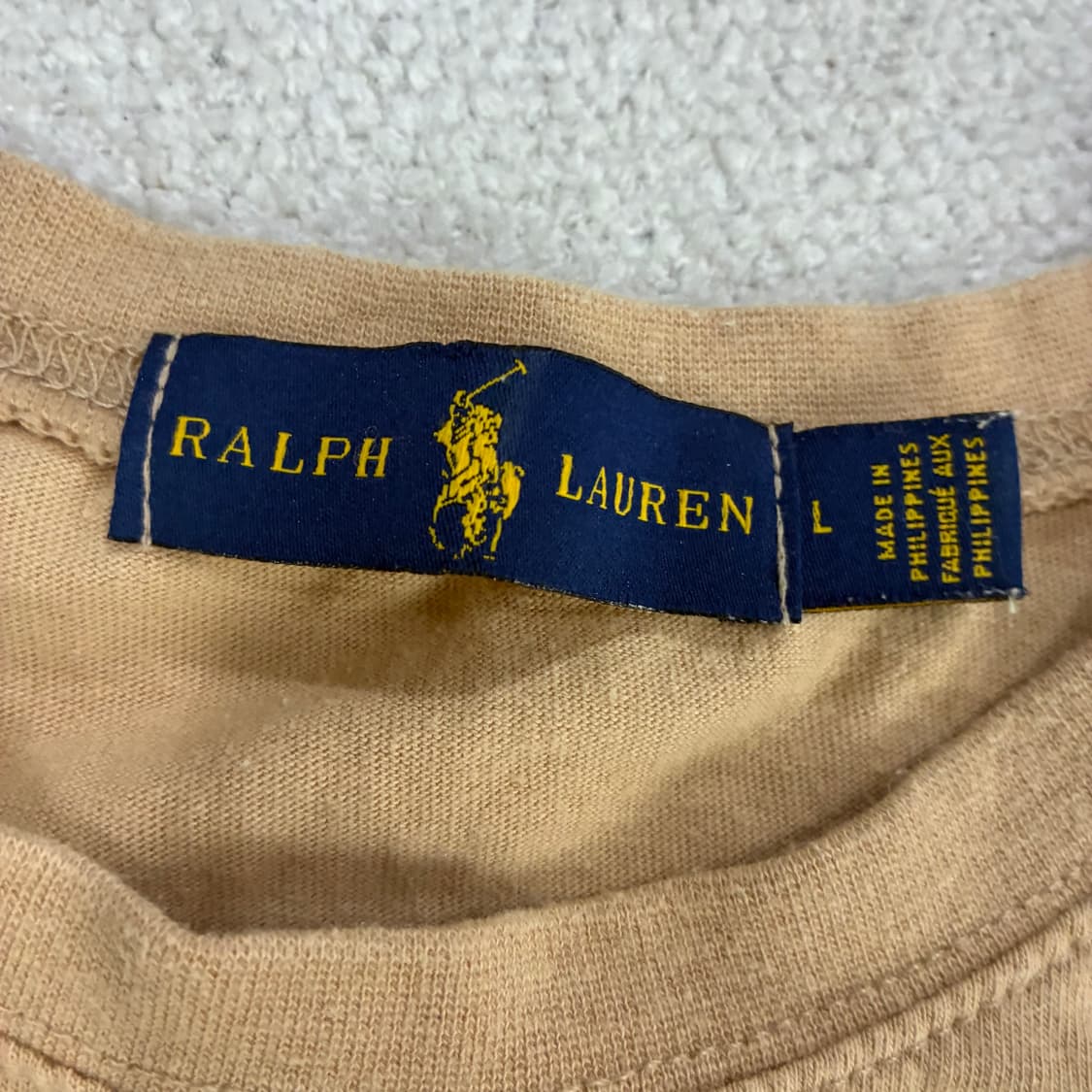 폴로 랄프로렌 반팔 티셔츠 베이지 L 상품이미지2