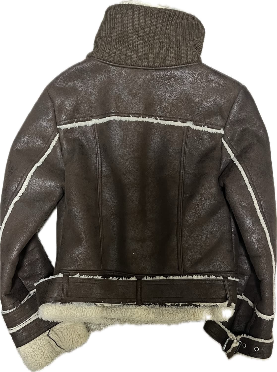 하이넥 버클 무스탕 샵502 큐빈티지 모리  상품이미지2