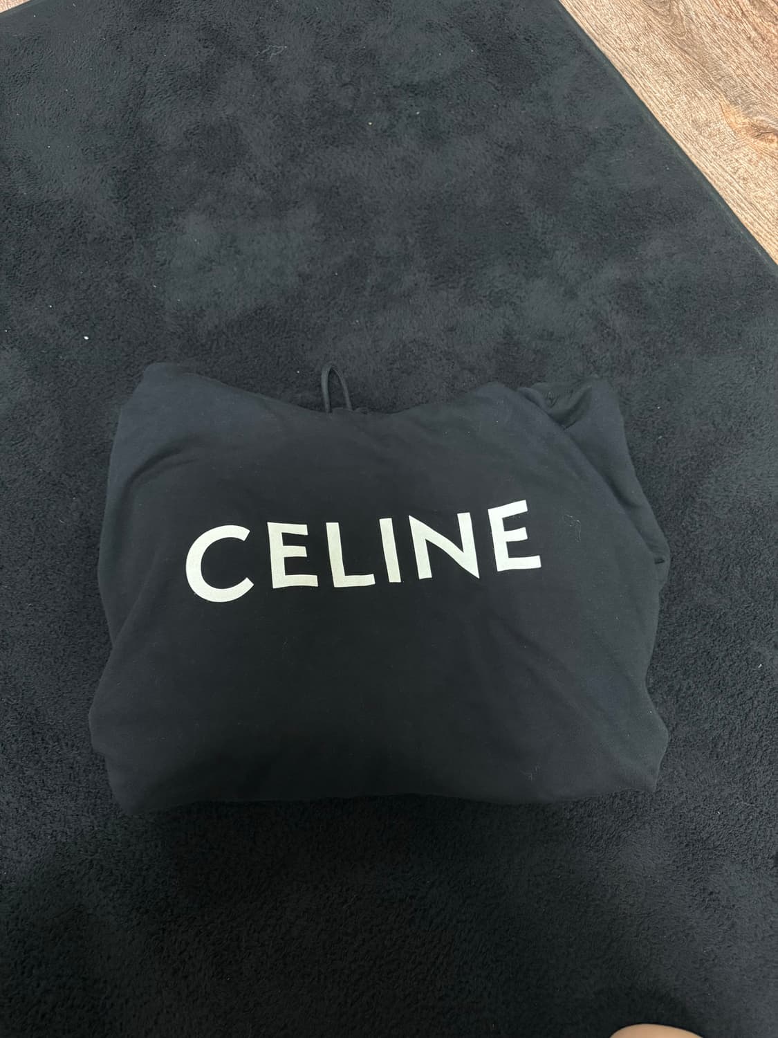 셀린느 코튼 플리스 블랙 후드티 S 상품이미지5