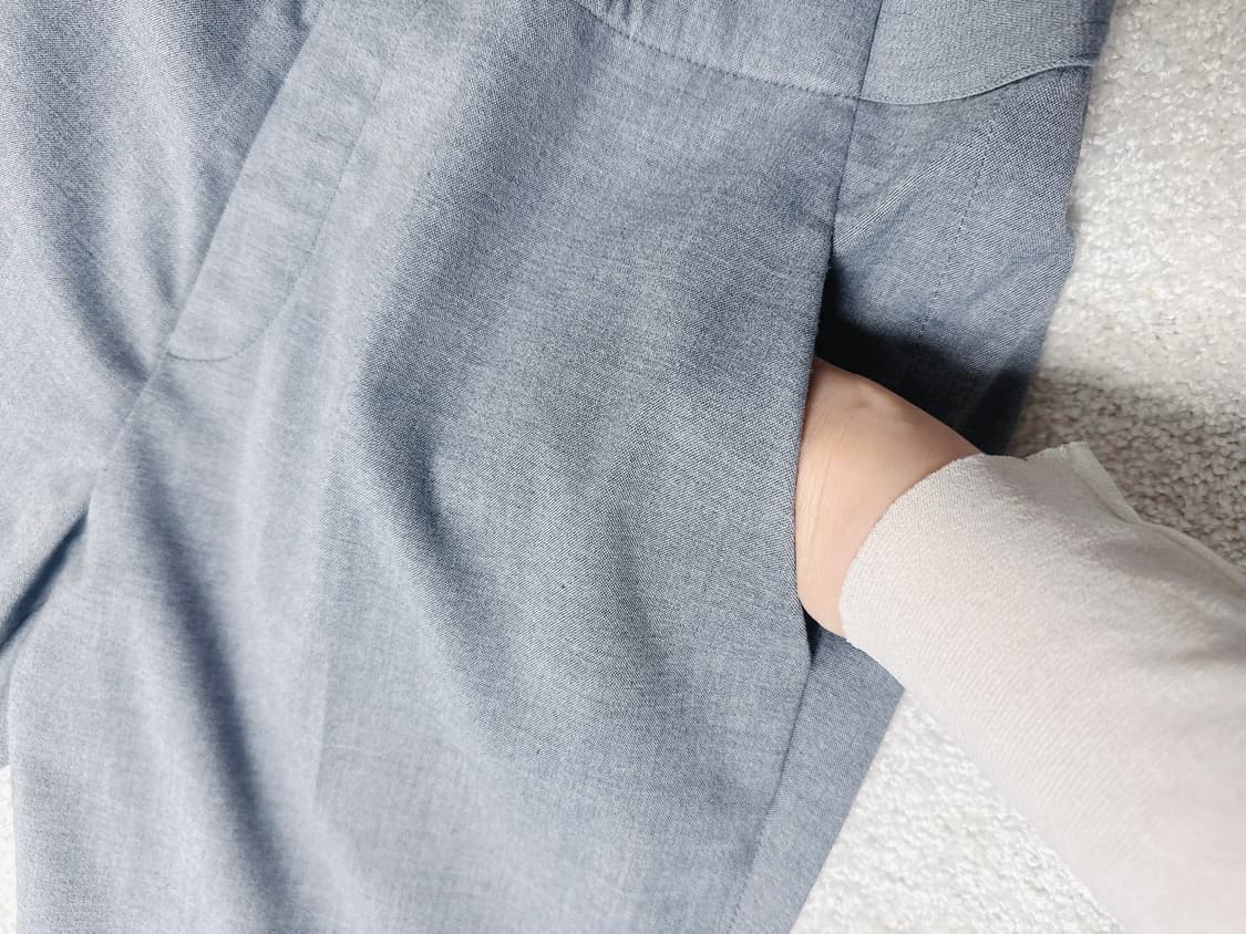 [유니클로] 허리밴딩 그레이 슬랙스 M 스마트 앵클 팬츠 상품이미지6