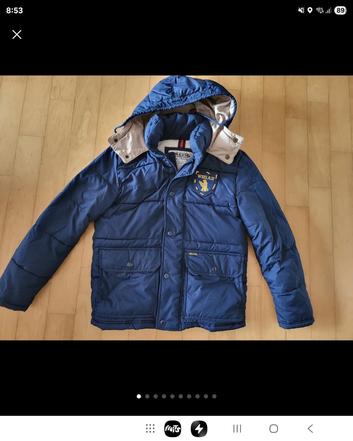 후아유 네이비 솜패딩 상품이미지1