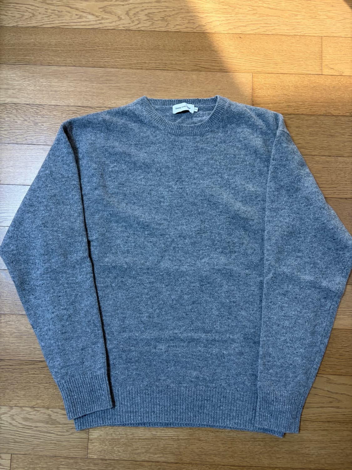 [2] 스테디에브리웨어 sew 코지 울 라운드넥 니트 그레이 멜란지 상품이미지2