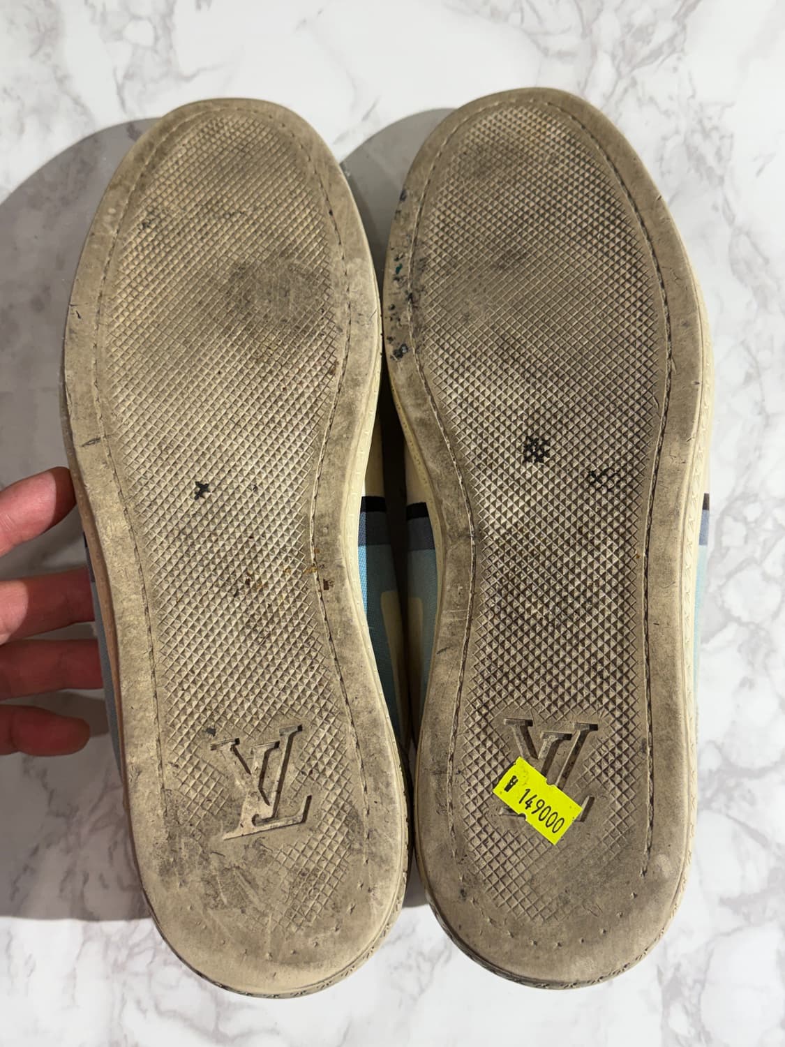 Louis Vuitton 루이비통 캔버스 스웨이드 스니커즈 7.5 상품이미지6