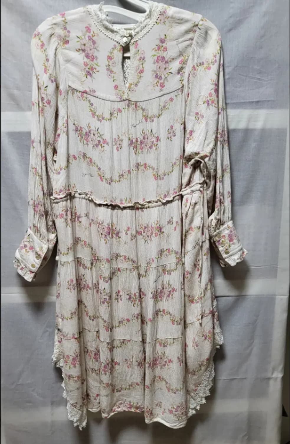 써스데이 레이스 플라워 미디원피스 상품이미지2