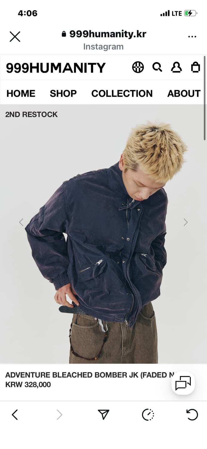 999휴머니티 봄버자켓 새상품 상품이미지3