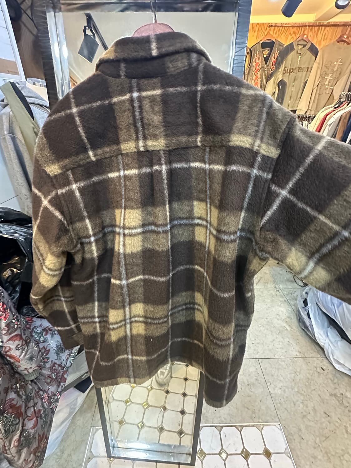 칼하트 브라운 체크 셔츠 자켓 상품이미지5