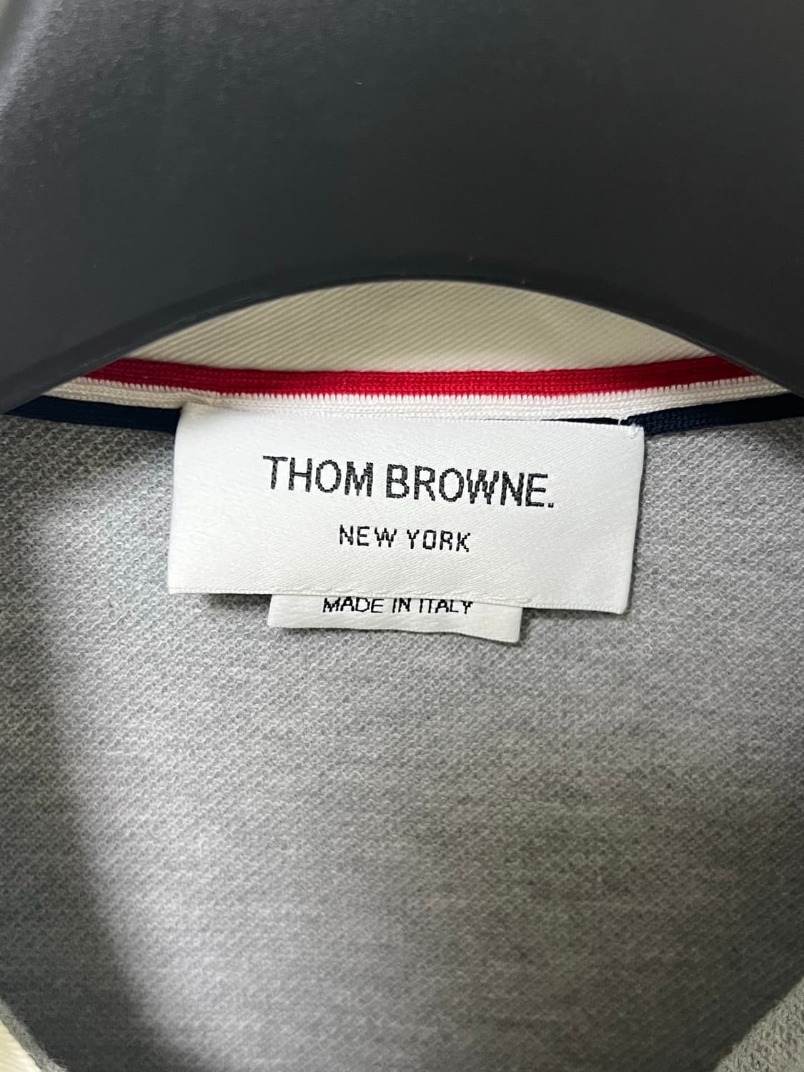 [정품] 3size(95) 톰브라운 그레이 긴팔 카라티 상품이미지7