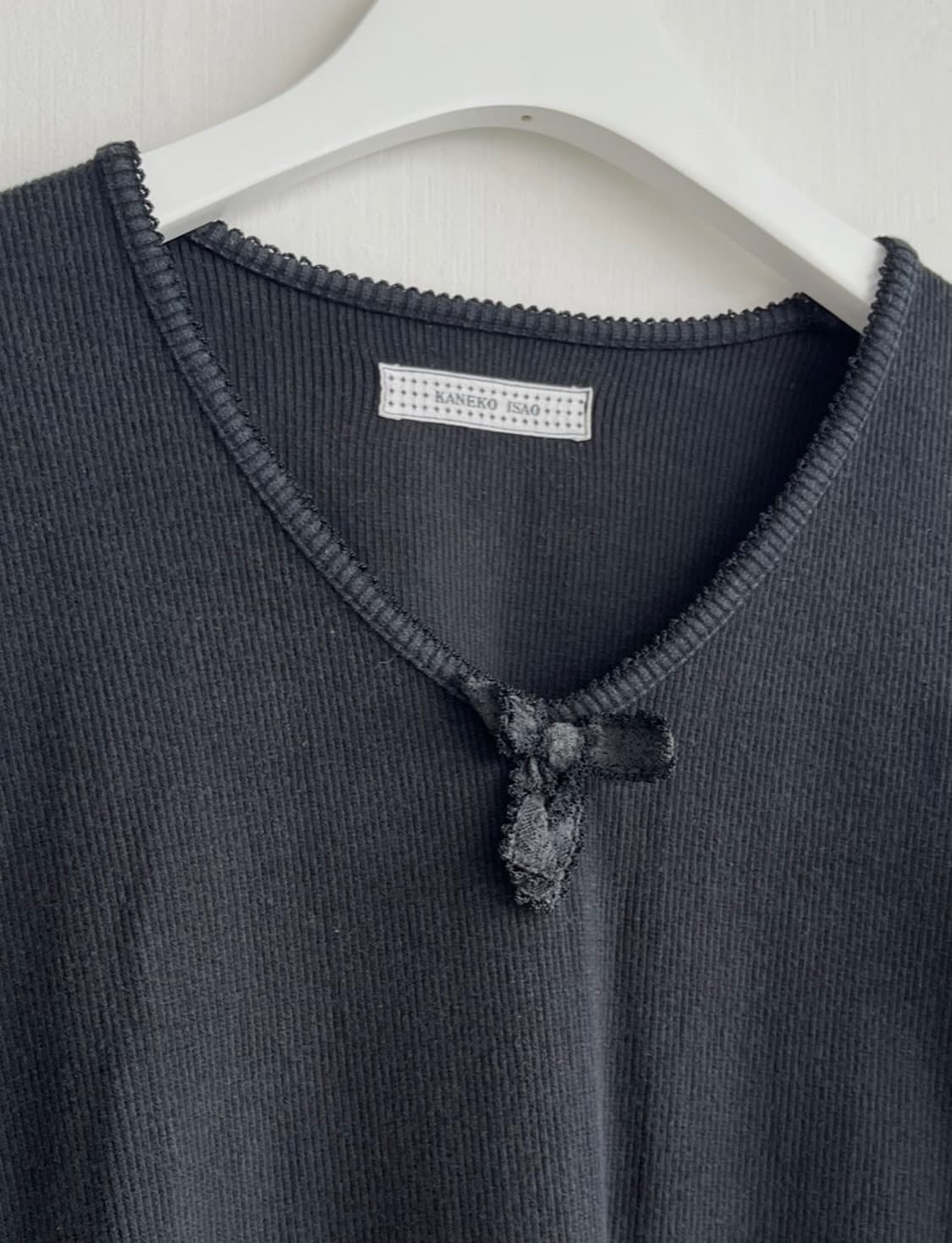 Kaneko Isao 레이스 리본 니트 상품이미지3
