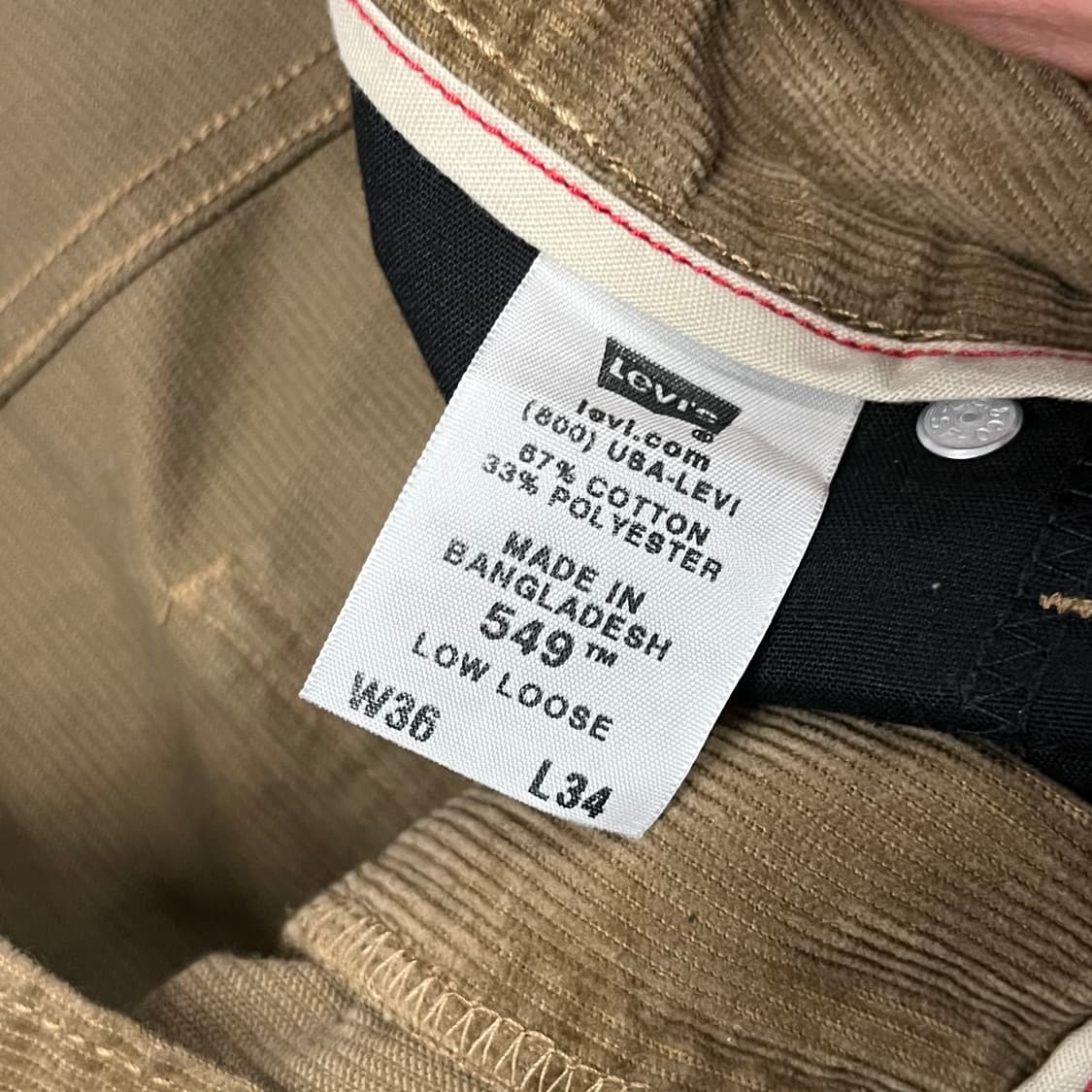 00s Levis549 코듀로이 팬츠 (36) 상품이미지6