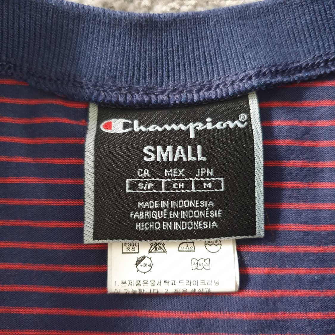 Champion 스트라이프 반팔 티셔츠 상품이미지2