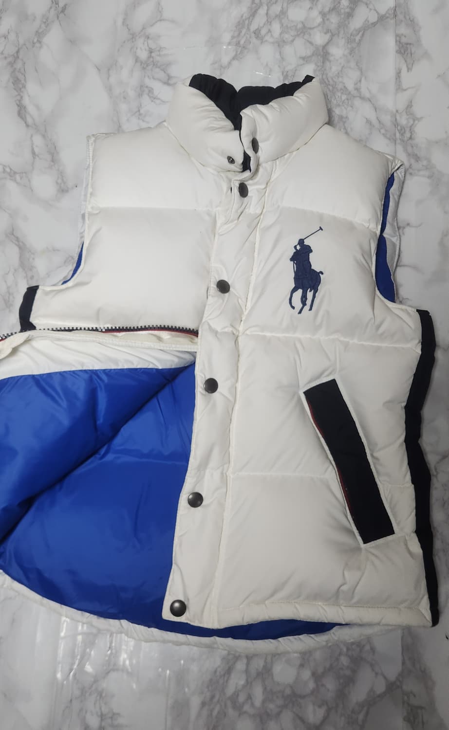 폴로 랄프로렌 빅포니 화이트 패딩 베스트 조끼 자켓 상품이미지7