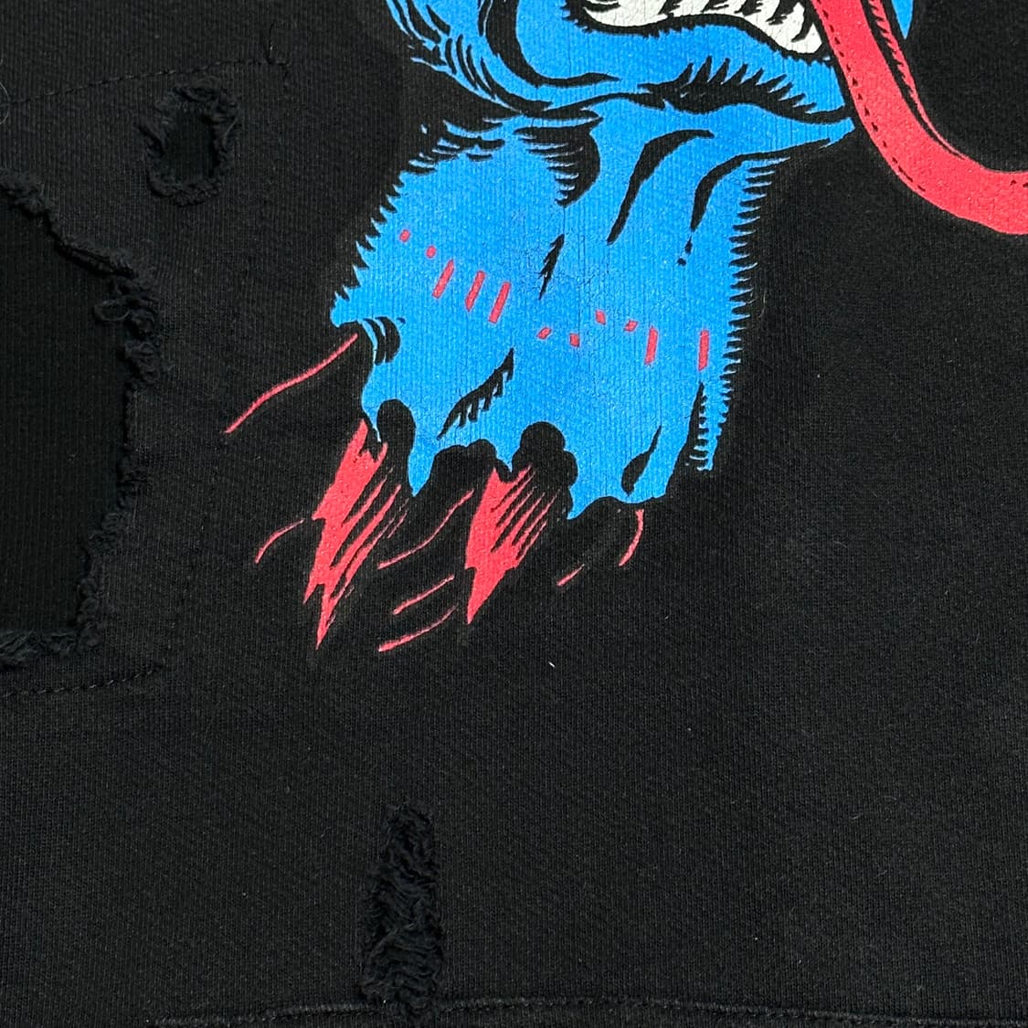 언라벨 프로젝트 디스트로이드 그래픽 후드 (블랙) 상품이미지4