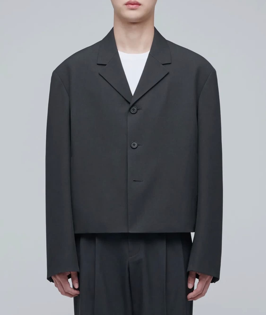 무신사 스탠다드 크롭 블레이저 (그레이) 상품이미지2