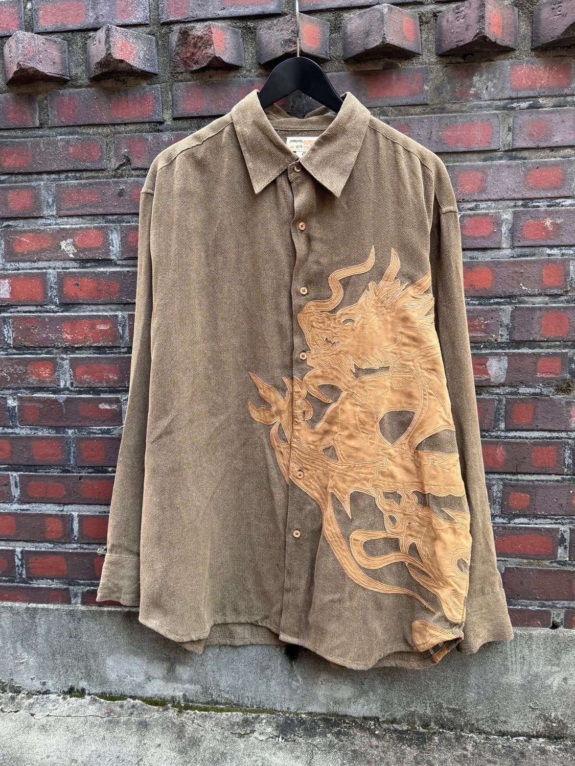 80s 펠레펠레 드래곤 자수 셔츠 상품이미지2