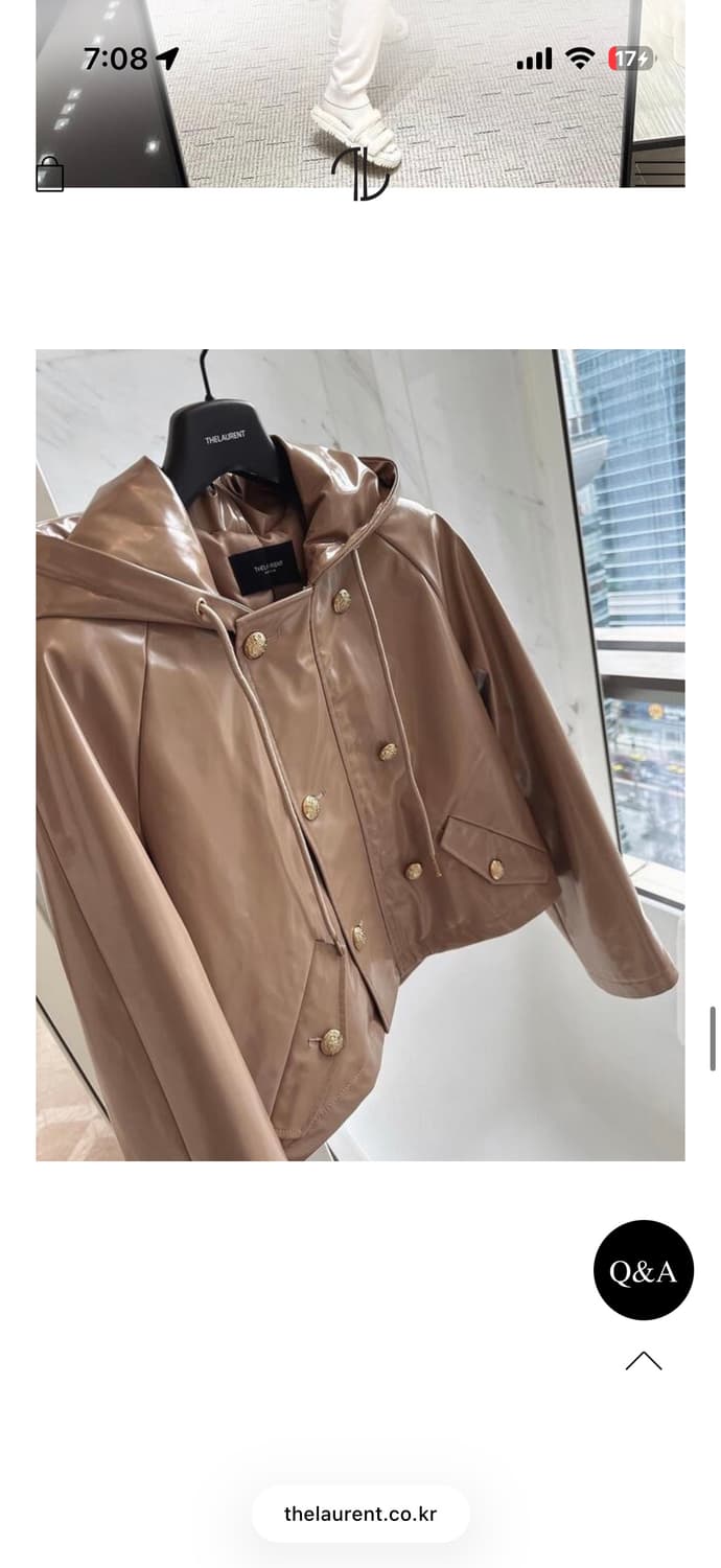 Enamel leather hooded jacket 상품이미지2