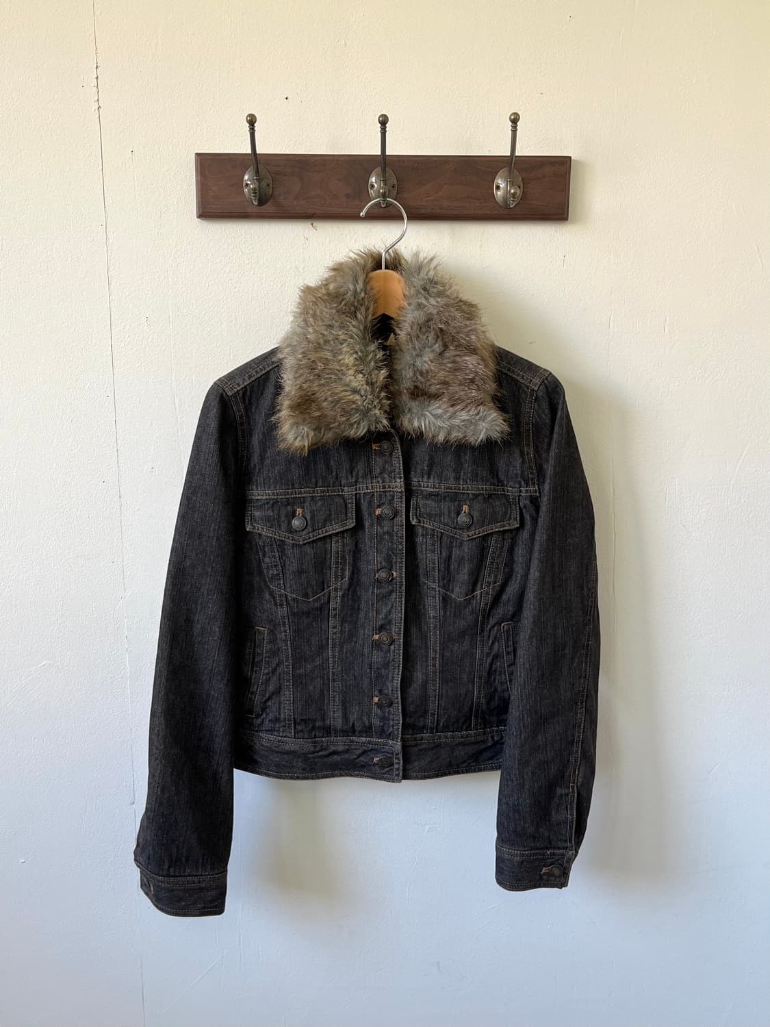 M-ll 레오파드 퍼 데님자켓 상품이미지1