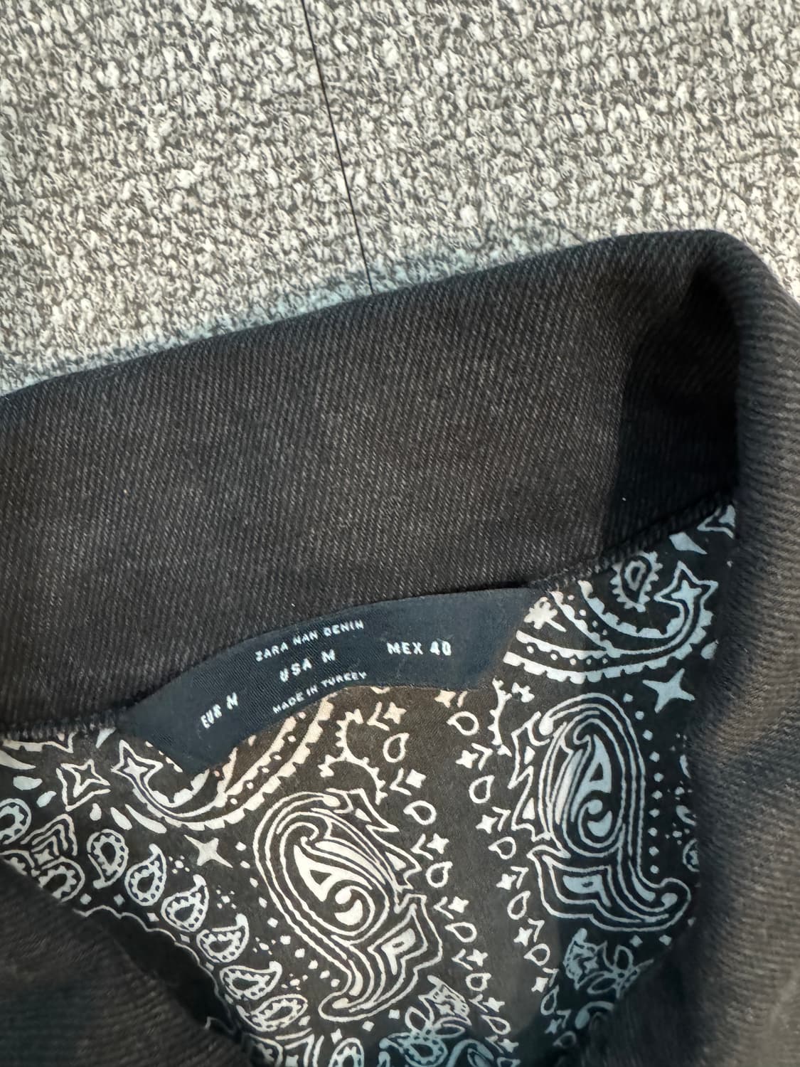 자라 스터드 프린지 데님 자켓 M  상품이미지2