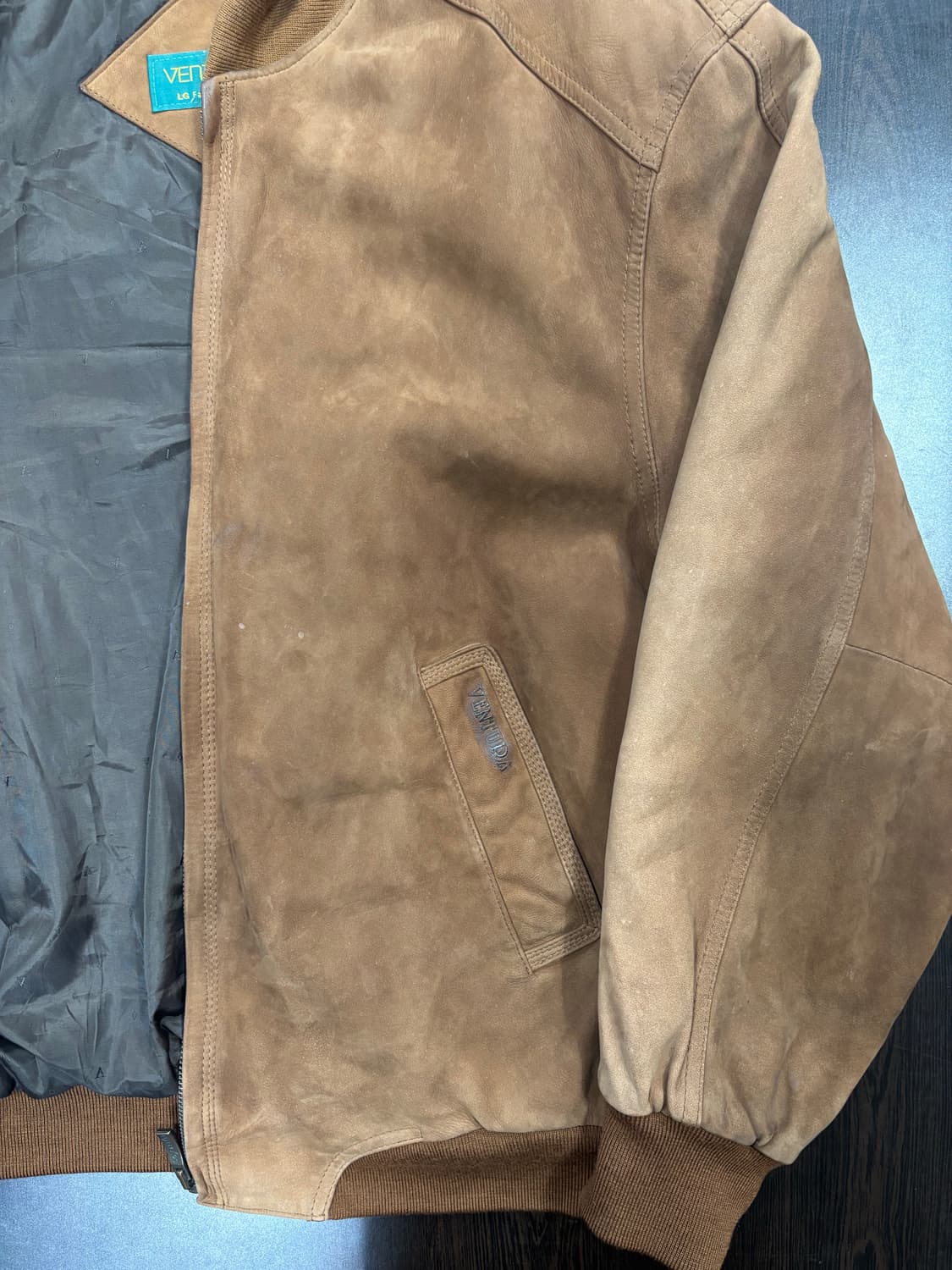 브라운 스웨이드 자켓 무스탕 상품이미지4