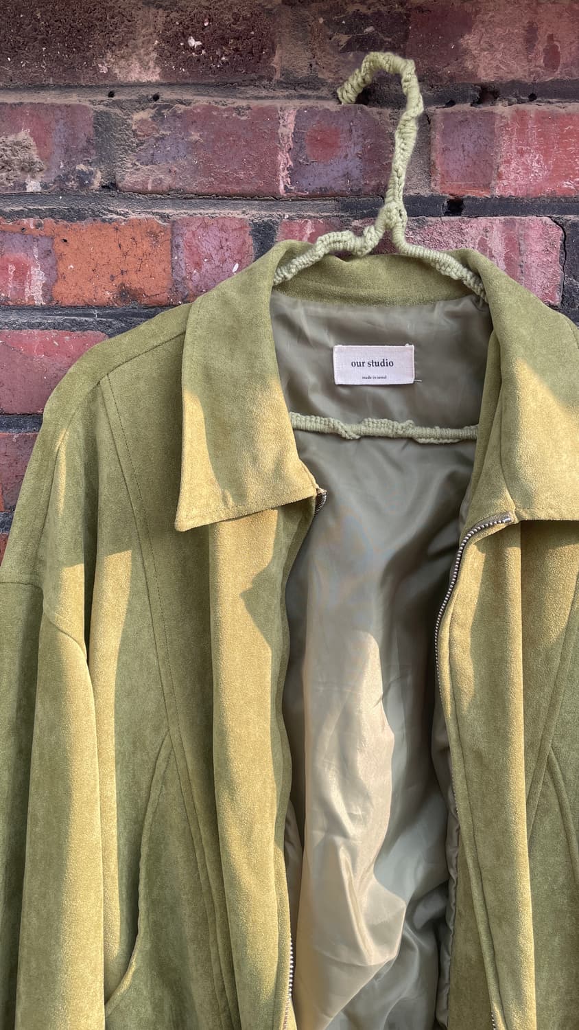 올리브 그린 집업 상품이미지1