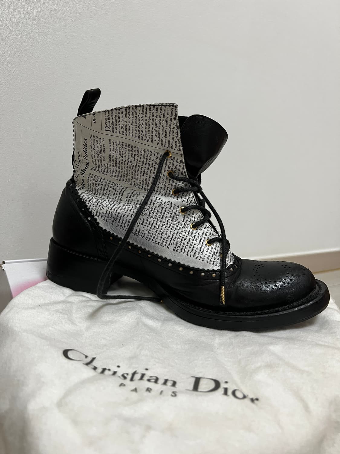 Dior Galliano Newspaper Boots 상품이미지6