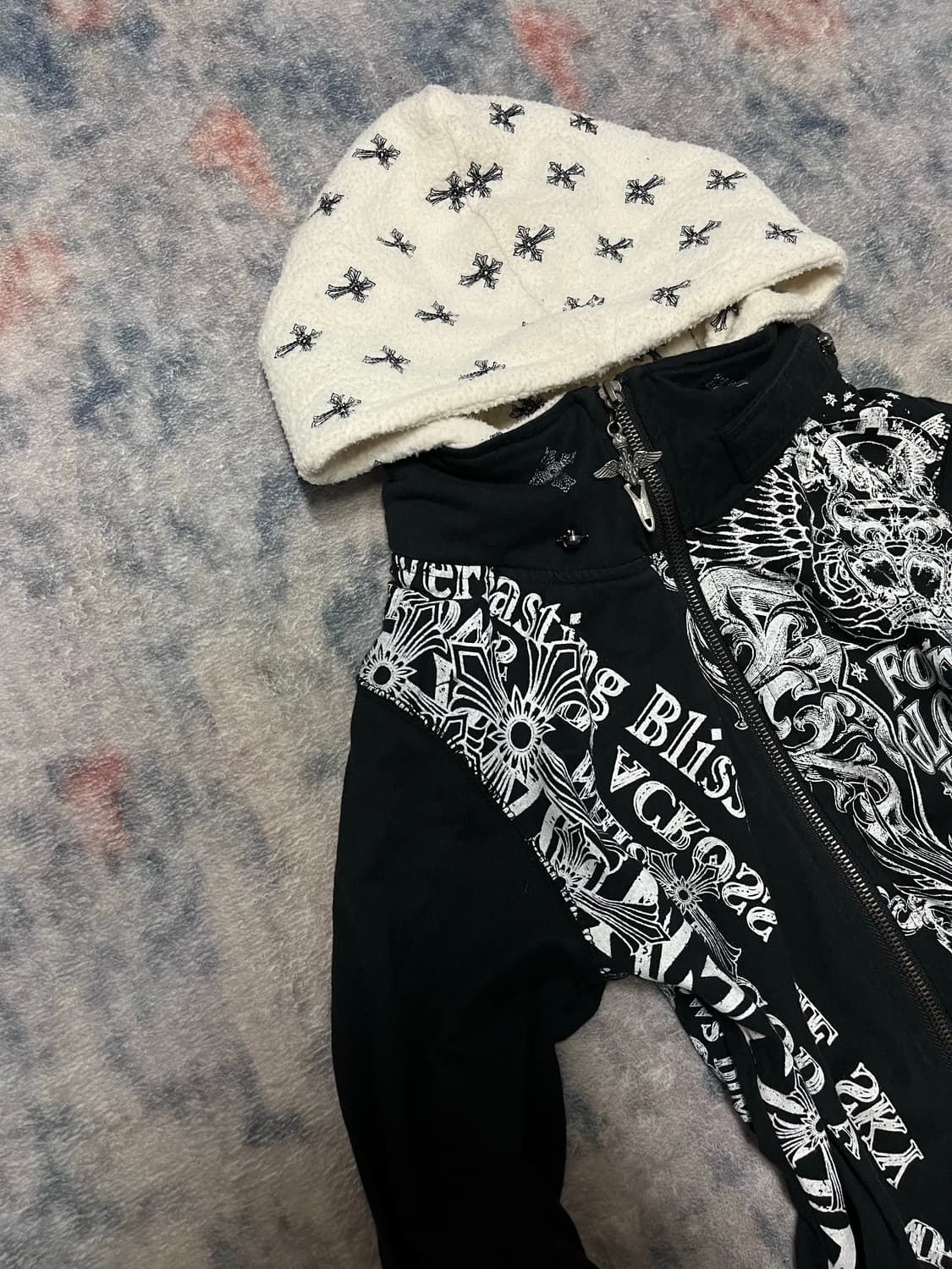 Glitz 00s rare cross gimmick hoodie  상품이미지3