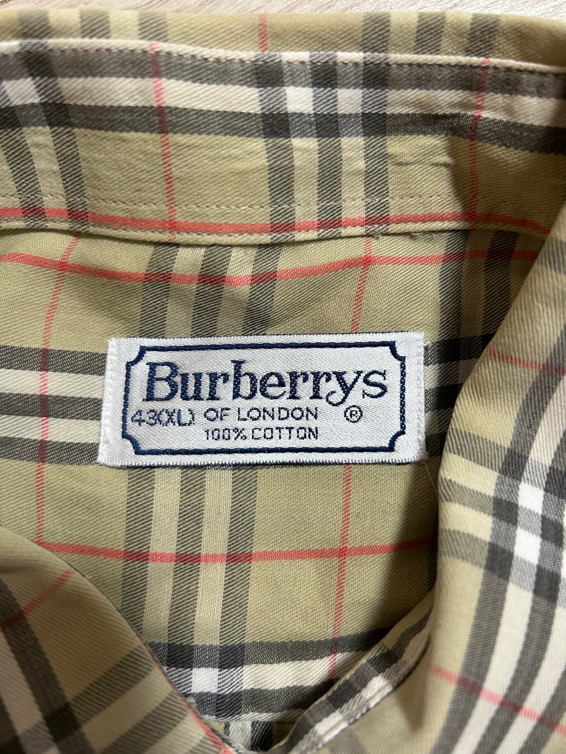 버버리 노바체크 반팔셔츠(XL) 상품이미지2