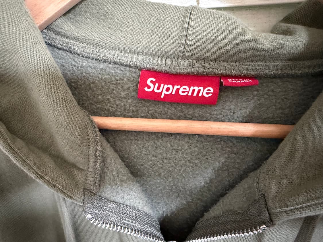 슈프림 s로고 후드집업 라이트 올리브  상품이미지2