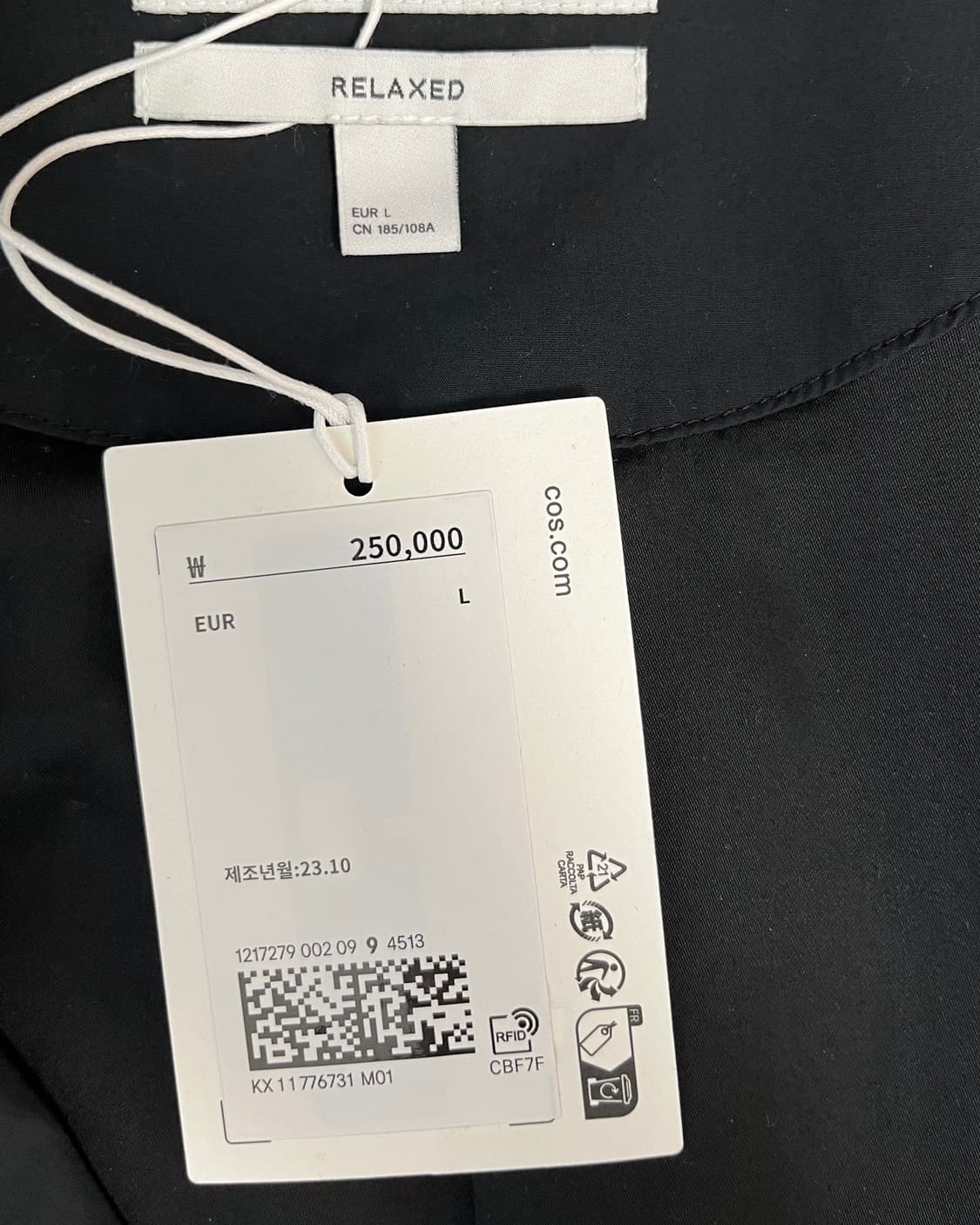 코스 라이트웨이트 유틸리티 오버셔츠 블랙 L 상품이미지7