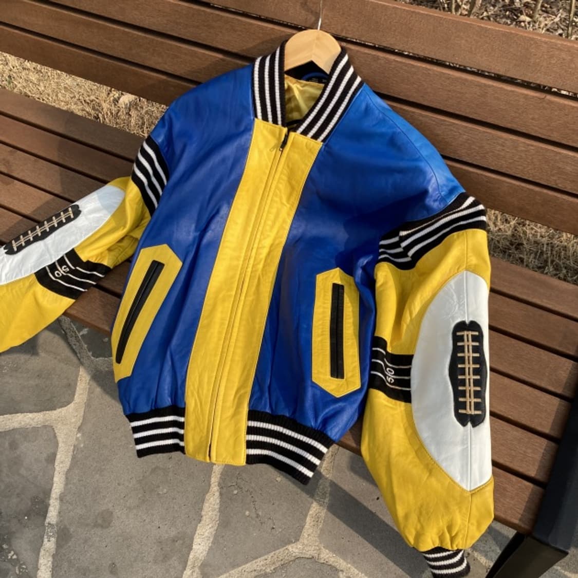 90‘s North Beach 빈티지 레이싱 가죽 자켓 상품이미지5