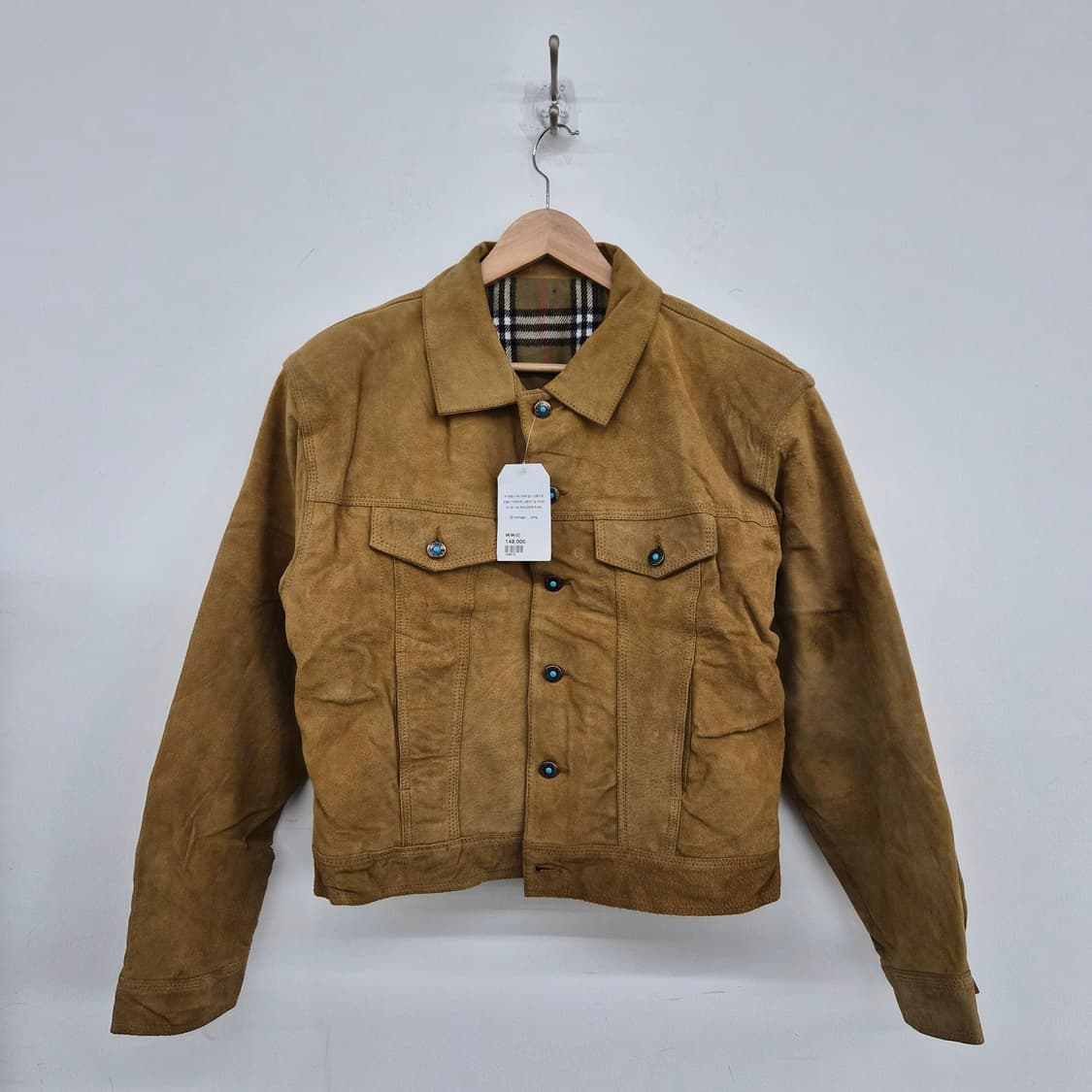 버버리 스웨이드 브라운 자켓 여성 M 상품이미지1