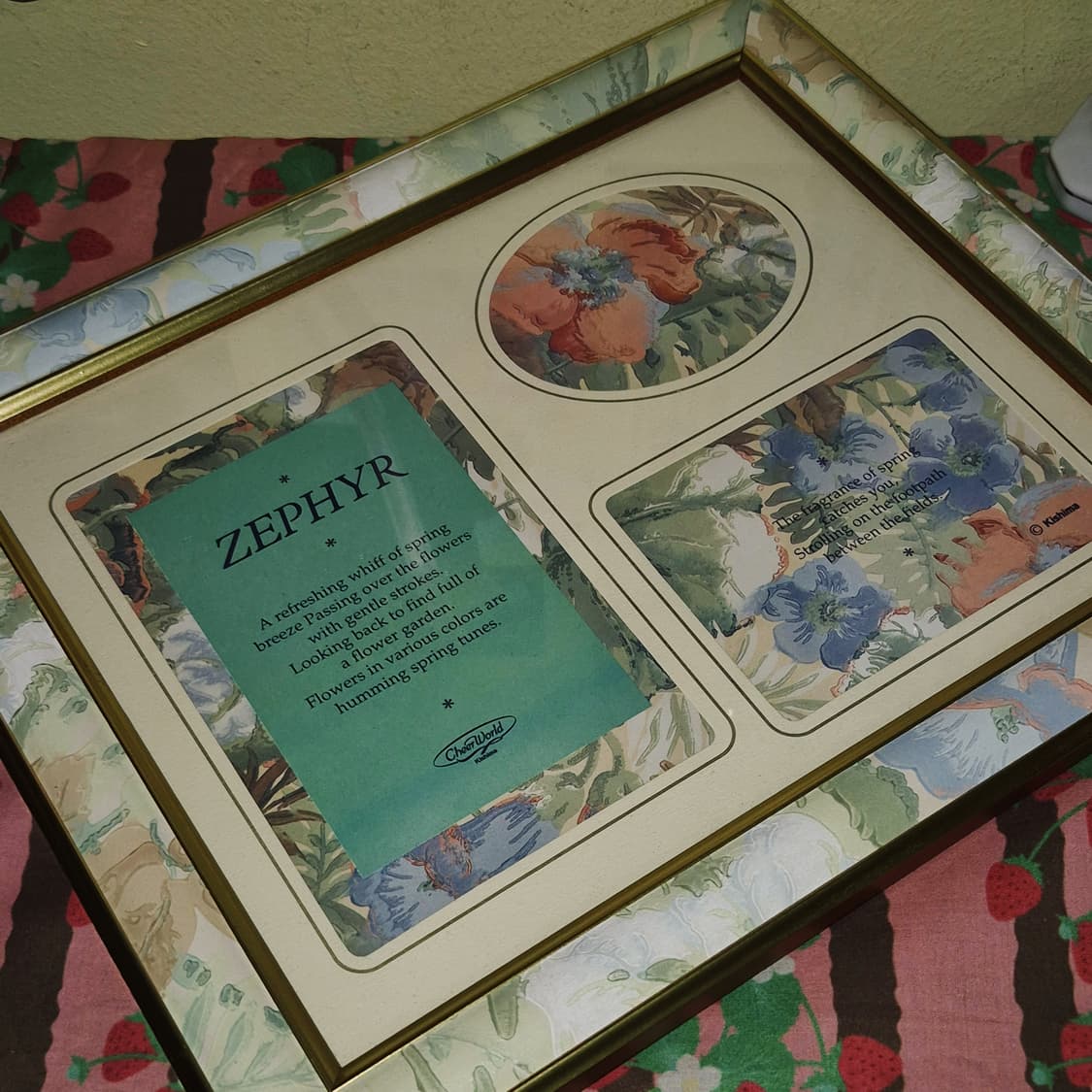 90s 키시마 레트로 플로랄 3구 2way 우드 액자 상품이미지10