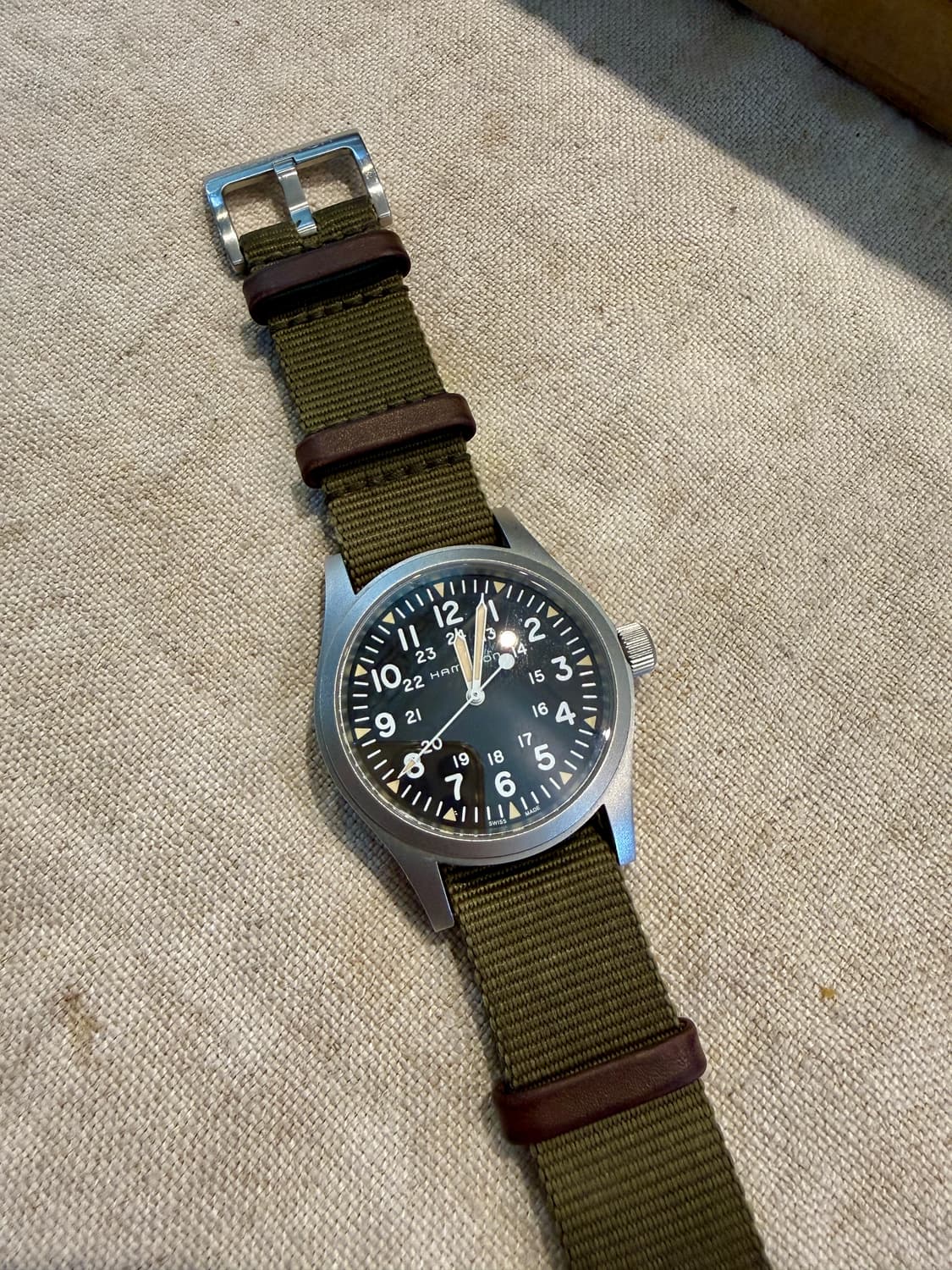 해밀턴 H69439931 카키 필드 메커니컬 38mm 시계 판매 상품이미지2