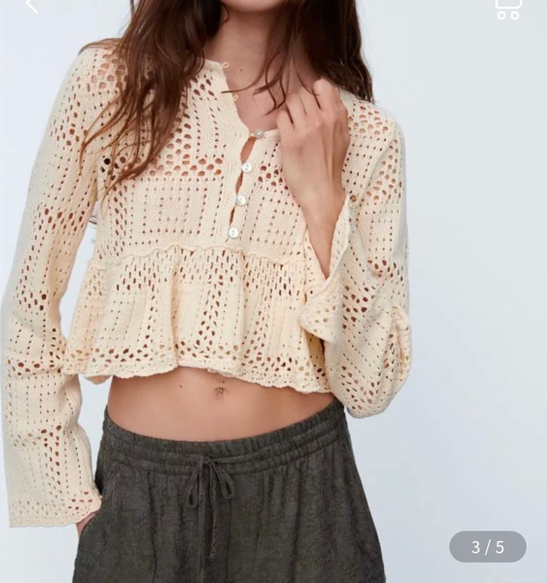 자라(ZARA) 크로셰 니트탑 상품이미지1