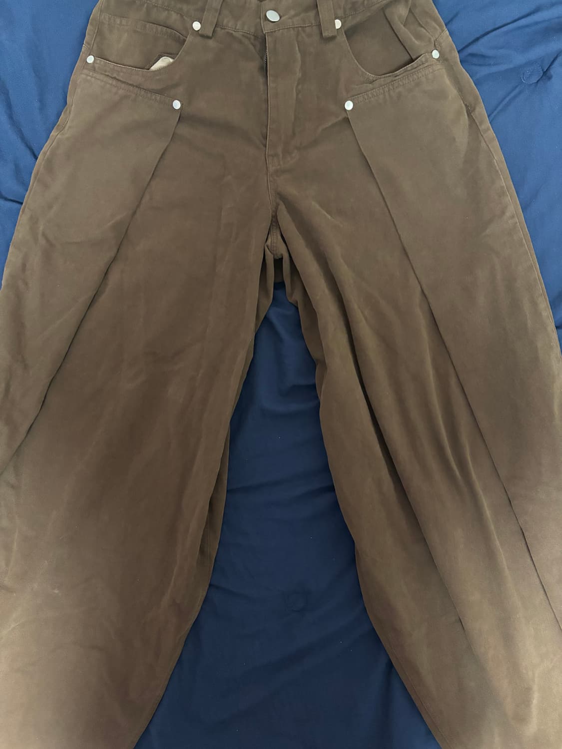 브라운 와이드 팬츠 상품이미지1