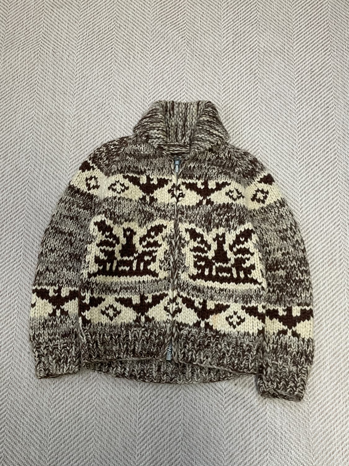 빈티지 캐나다 헤비 코위찬 니트 집업 J03585 상품이미지1