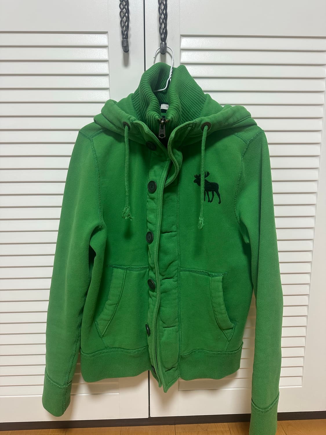 빈티지 아베크롬비 하이넥 단추 후드집업 상품이미지1