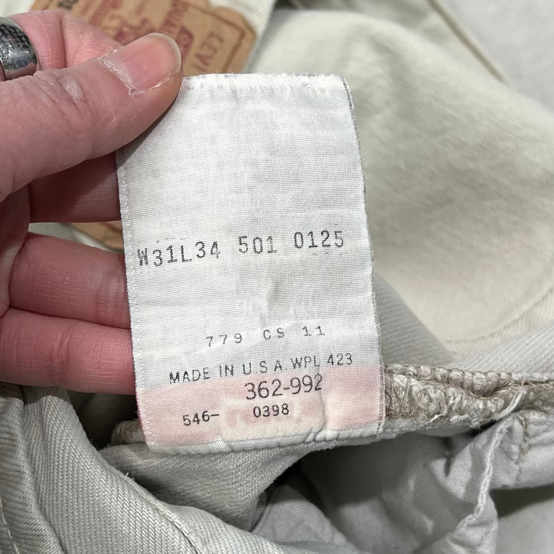 usa 리바이스 501 화이트 데님 s08998 상품이미지8