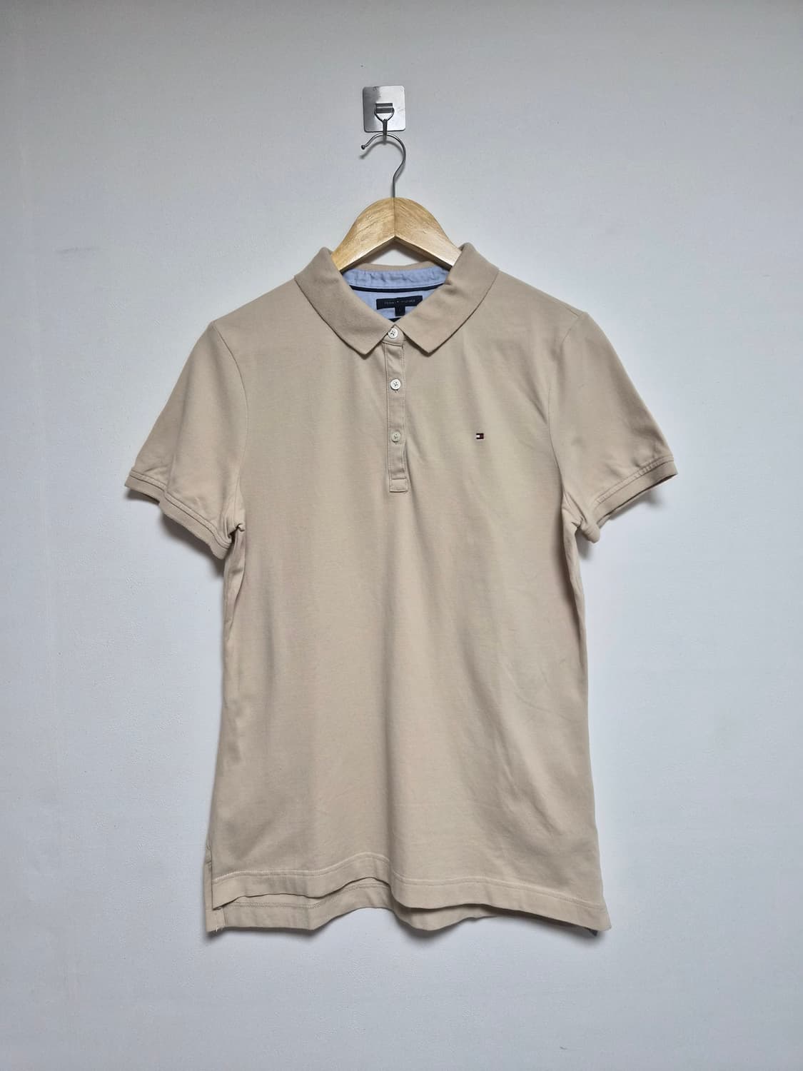 타미힐피거Tommy 베이지 반팔 카라티셔츠 L - T140 상품이미지1