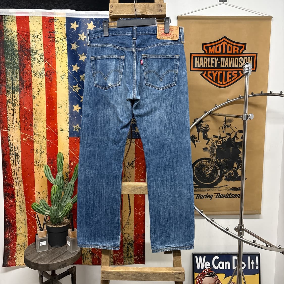 리바이스 501 오리지널 스트레이트 슬러버 워싱 데님팬츠 N903 상품이미지2