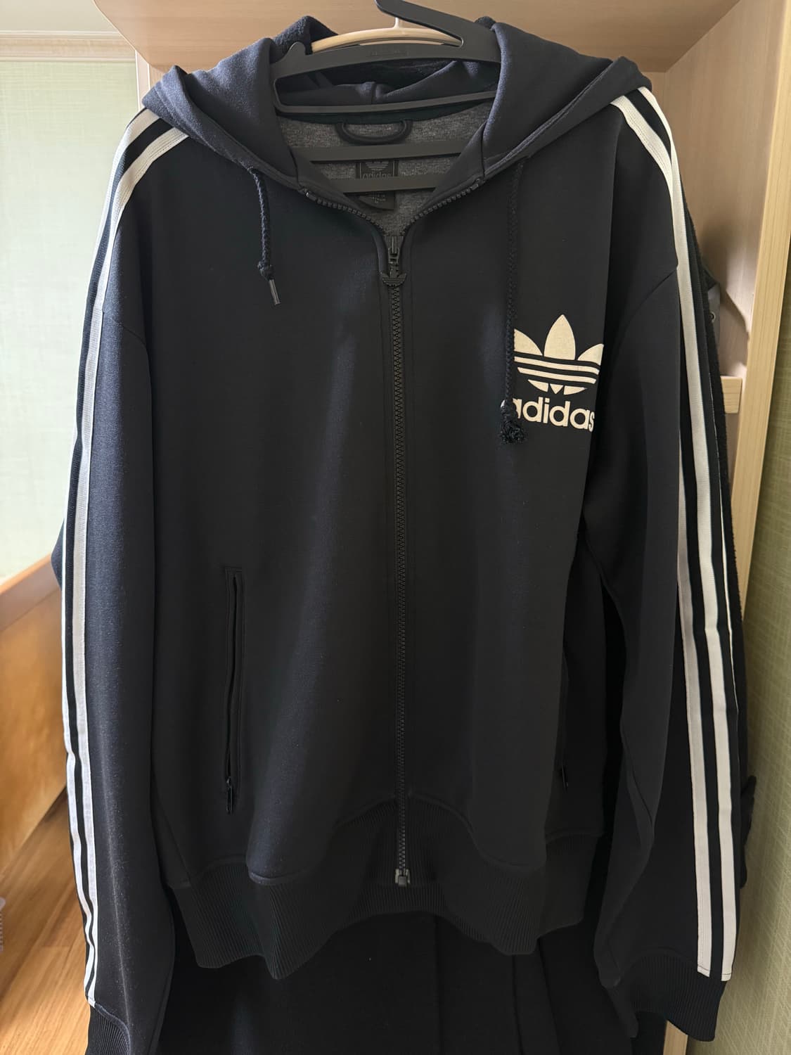 아디다스 후드플락 후드집업 블랙 상품이미지1